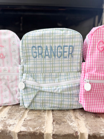 TRVL PLAID MINI BACKPACK