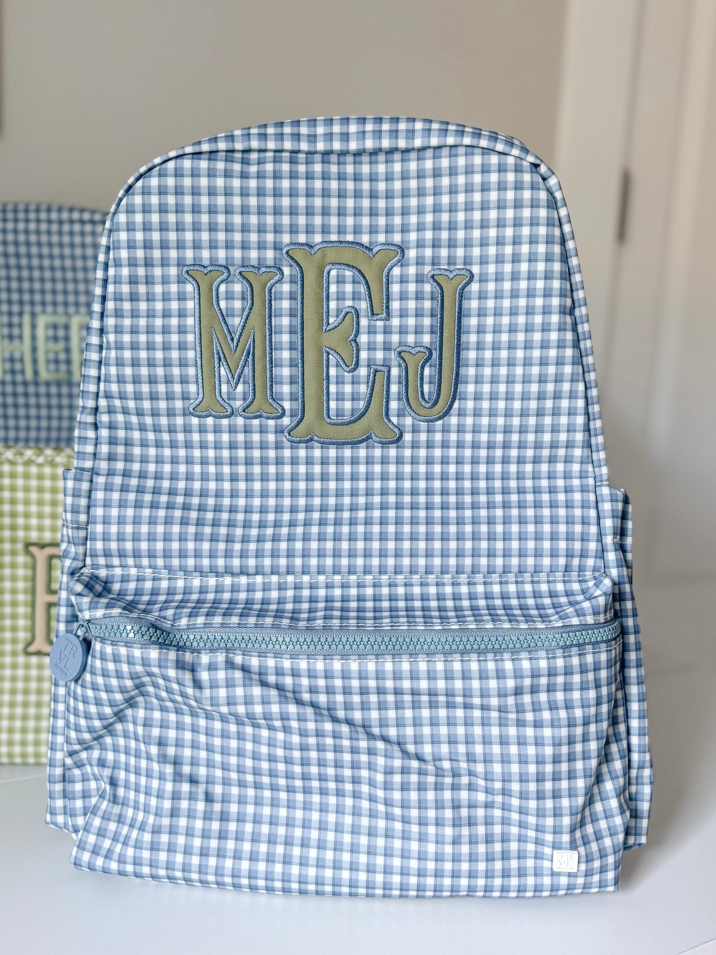 TRVL INDIGO RODEO CHECK BACKPACK