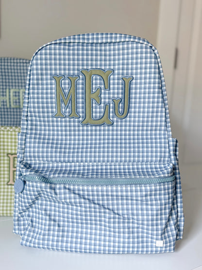 TRVL Rodeo Check Indigo BACKPACK