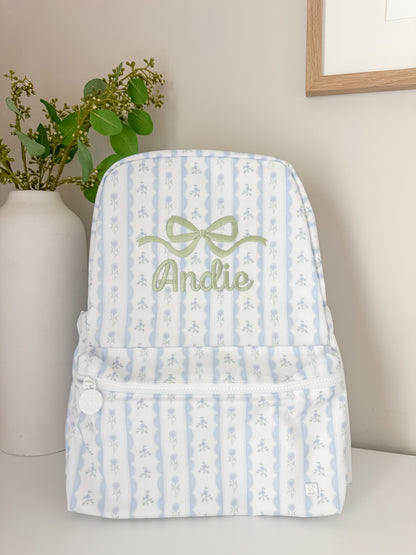TRVL BLUE RIBBON FLORAL BACKPACK