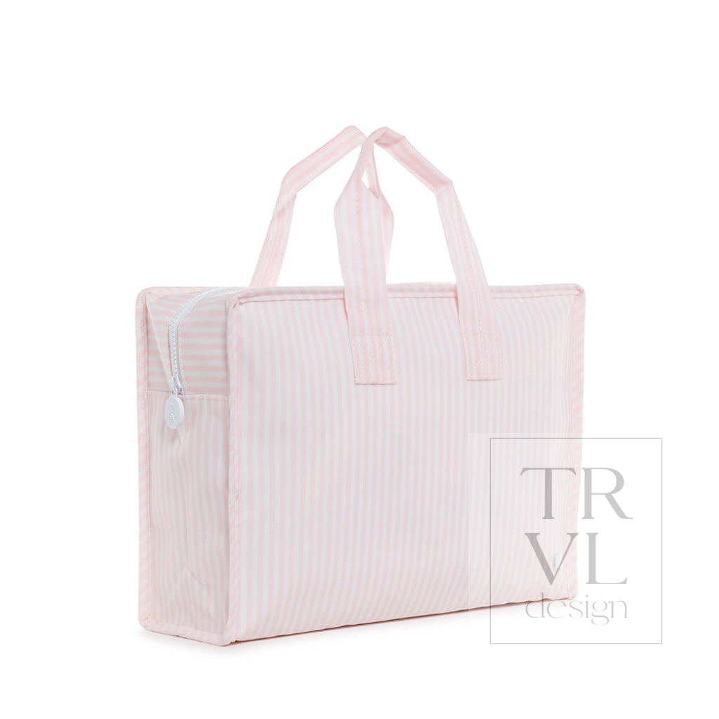 TRVL Overnite Tote Pink Pimlico Stripe