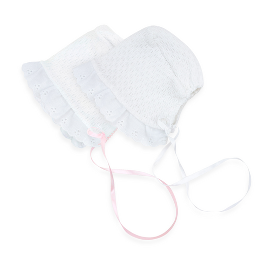 Paty Bonnet with Eyelet Trim