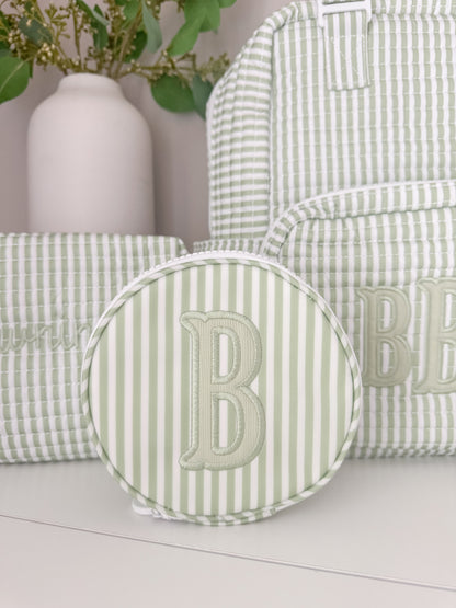 TRVL ROUND CASE SAGE PIMLICO STRIPE