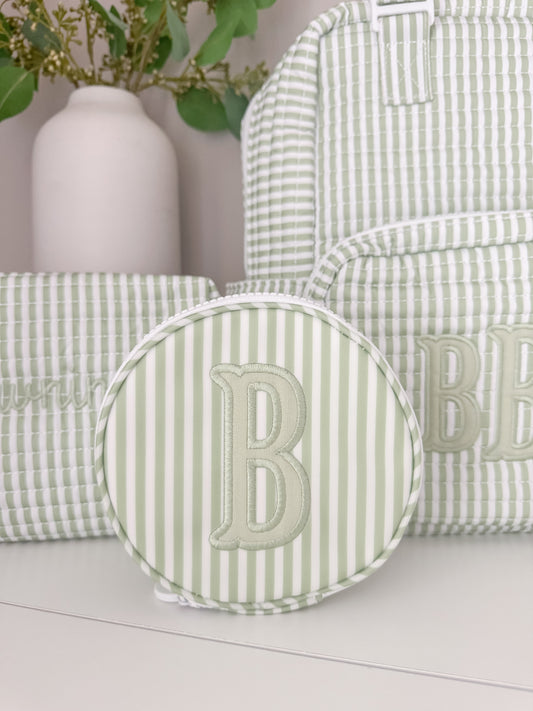 TRVL ROUND CASE SAGE PIMLICO STRIPE