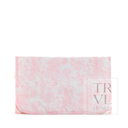 TRVL Pink Bunny Toile Changing Pad