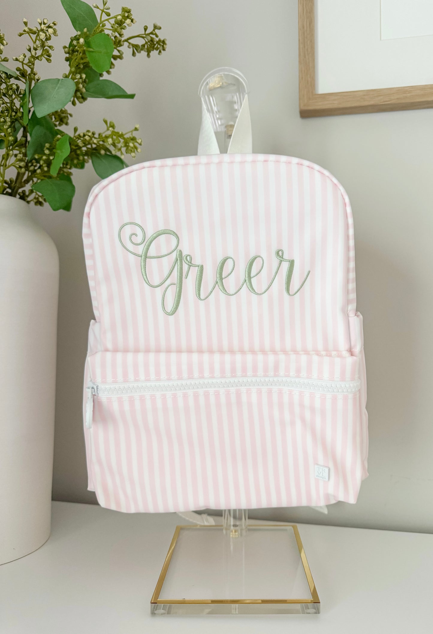 TRVL Pink Pimlico Stripe MINI BACKPACK