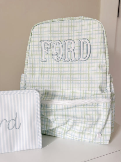 TRVL CLASSIC PLAID BACKPACK