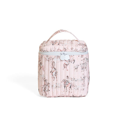 TRVL COWGIRL TOILE QUILTED LUNCHBOX