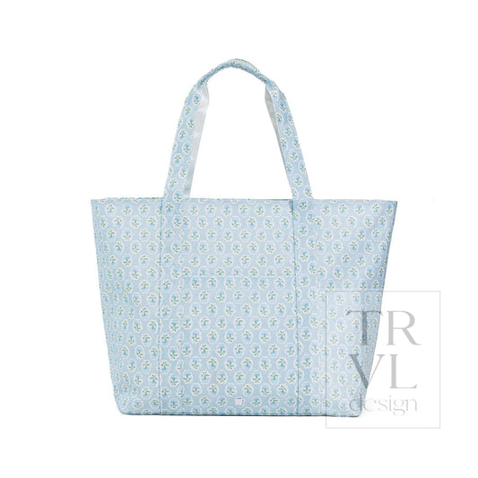 TRVL PETITE FLEUR BLUE JUMBO TOTE