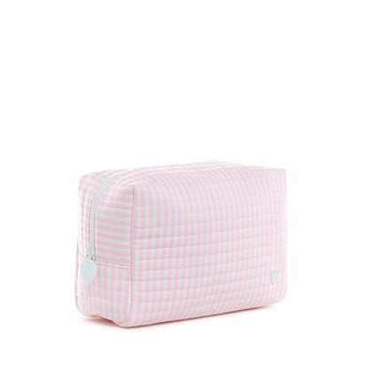 TRVL PINK PIMLICO STRIPE QUILTED DIAPER BAG, CHANGING PAD AND EVERYDAY BAG SET