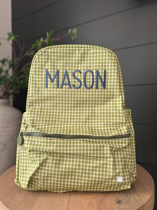 TRVL CACTUS GINGHAM BACKPACK