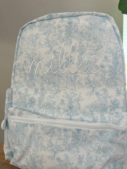 TRVL BLUE TOILE BACKPACK