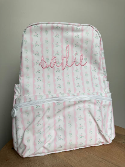 TRVL PINK RIBBON FLORAL BACKPACK