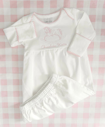 Rocking Horse Picot Trim Gown