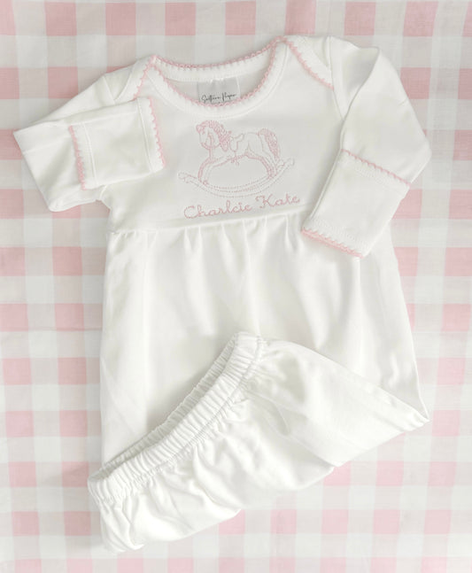 Rocking Horse Picot Trim Gown