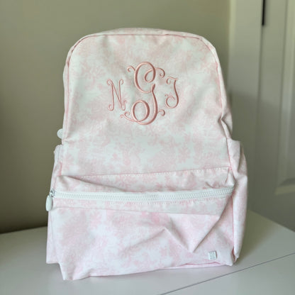 TRVL PINK TOILE BACKPACK