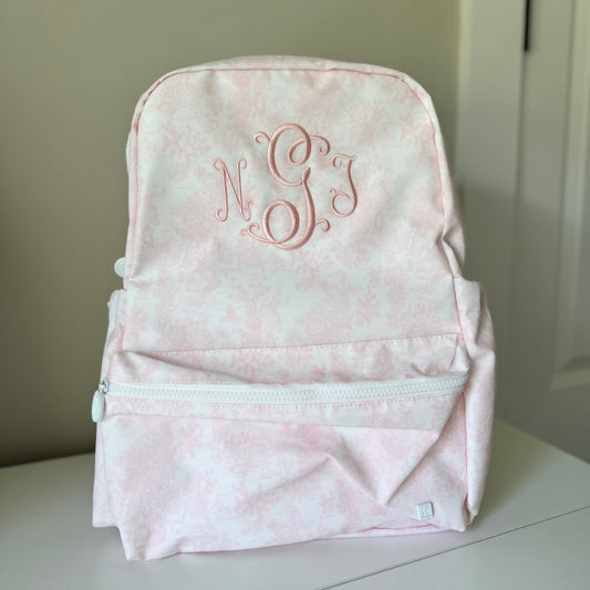 TRVL PINK TOILE BACKPACK