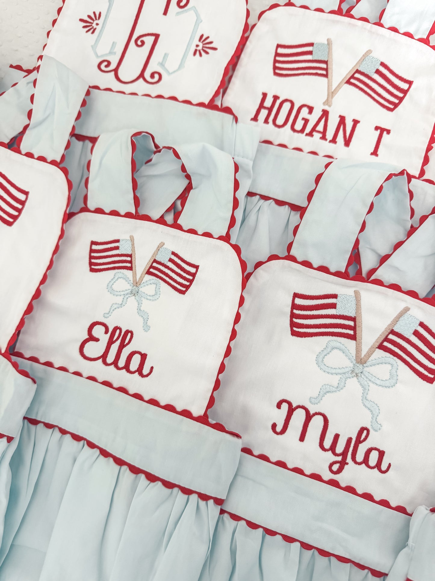 Patriotic Bubble/Dress/Short Set