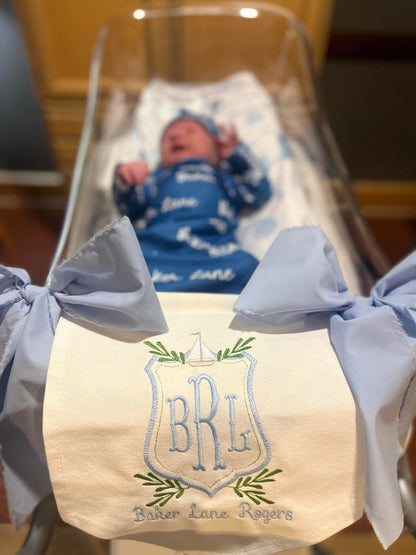 Embroidered Boys Sailboat Banner