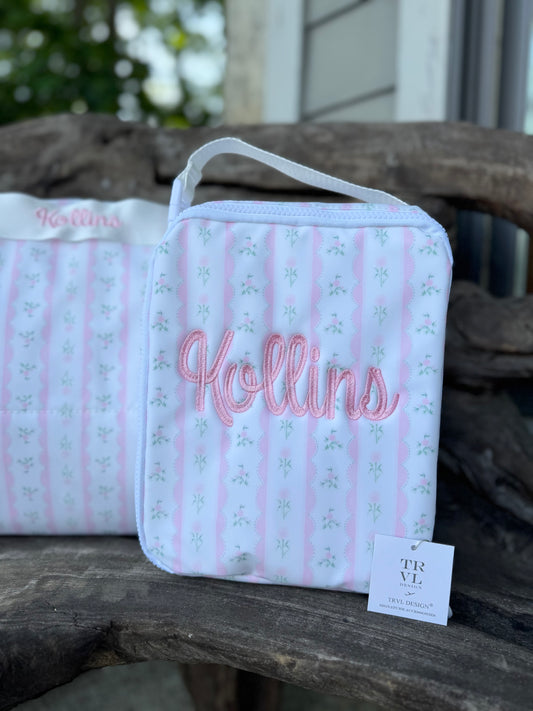 TRVL PINK RIBBON FLORAL LUNCHBOX
