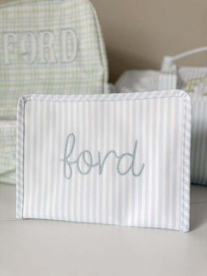 TRVL LARGE BLUE PIMLICO STRIPE ROADIE