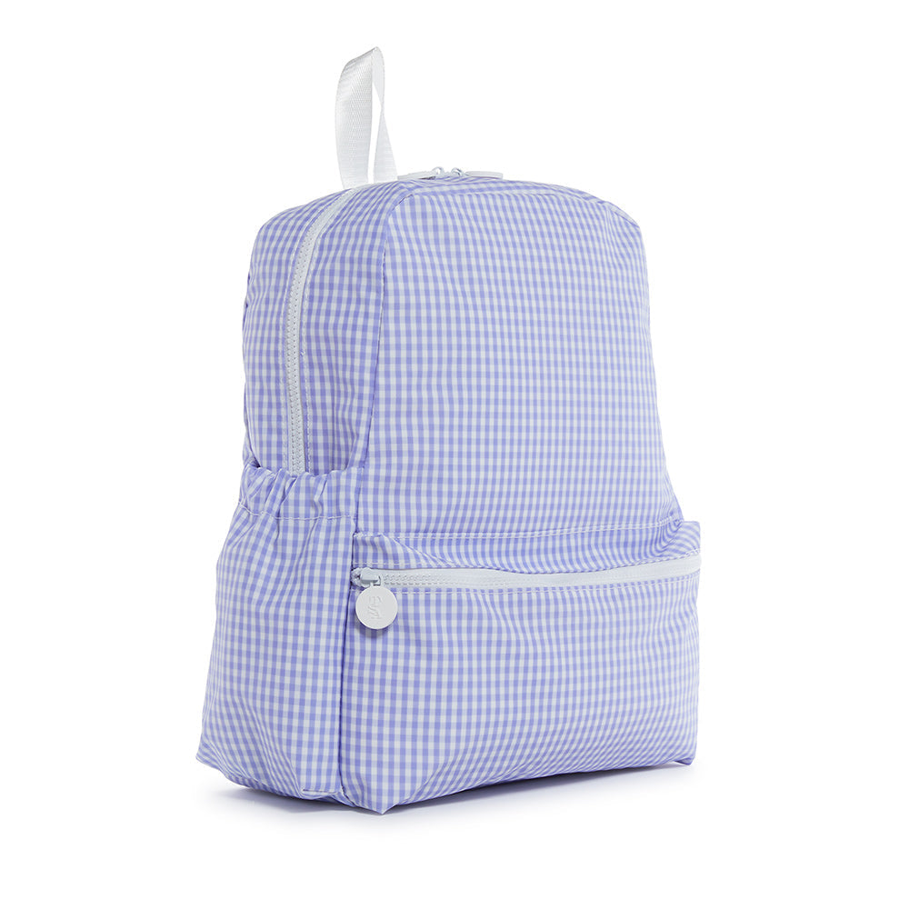 TRVL LILAC GINGHAM BACKPACK