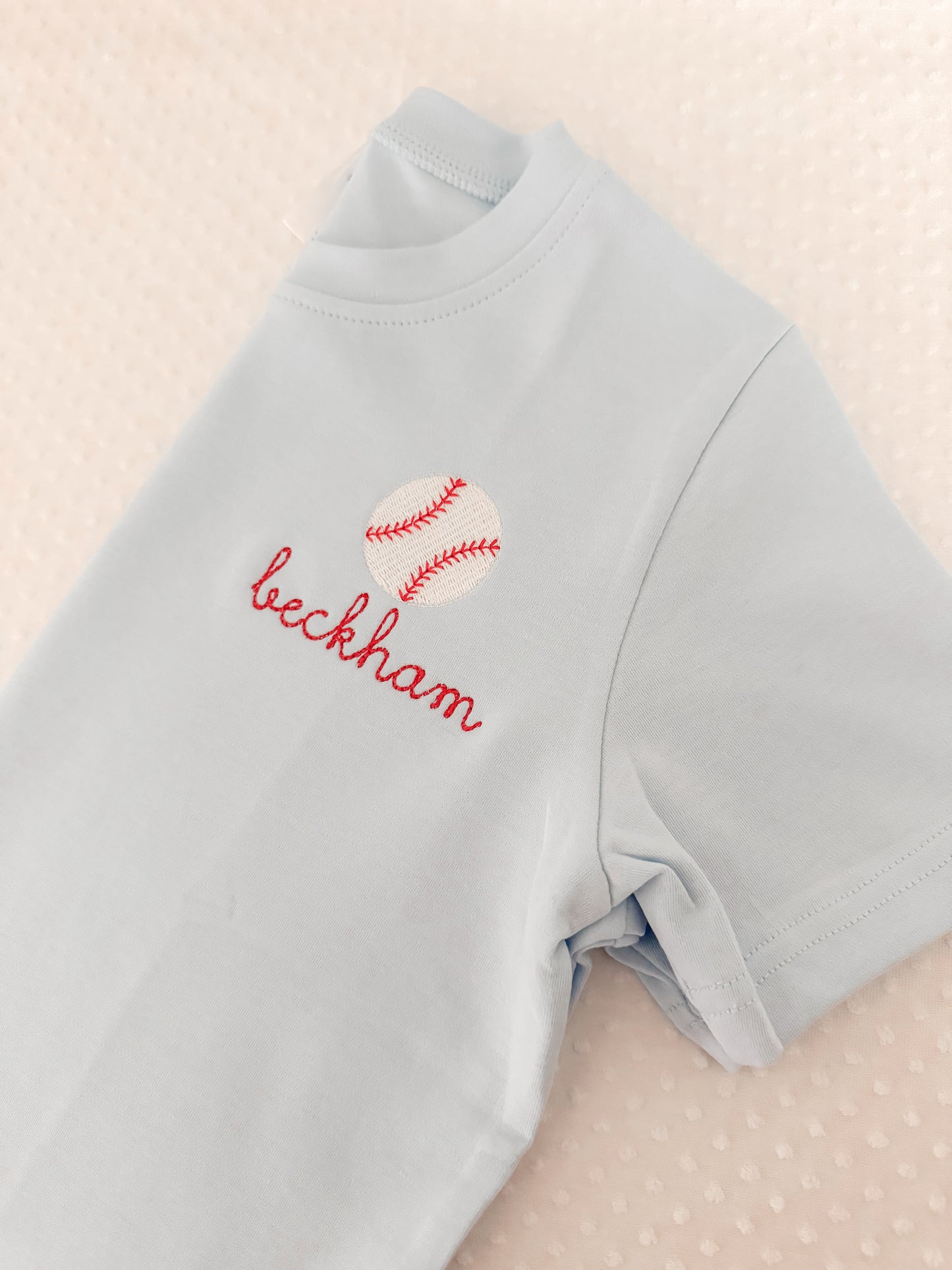 Boys Embroidered Mini Baseball Shirt