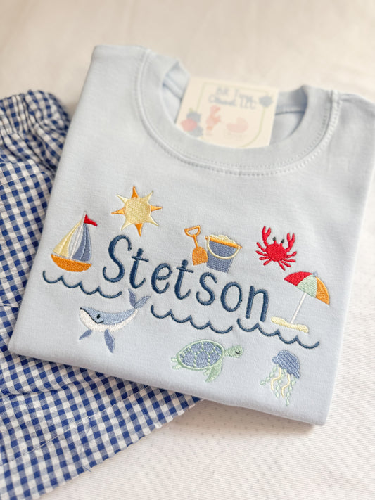Embroidered Everyday Name Shirt/Short/Set