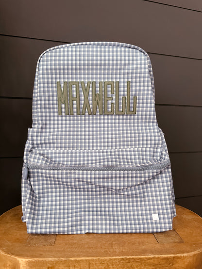 TRVL Rodeo Check Indigo BACKPACK