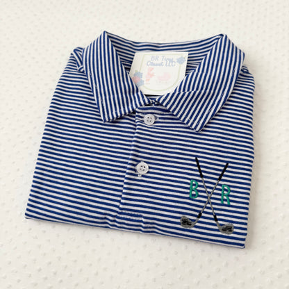 Boys Embroidered Polo Collared Shirt