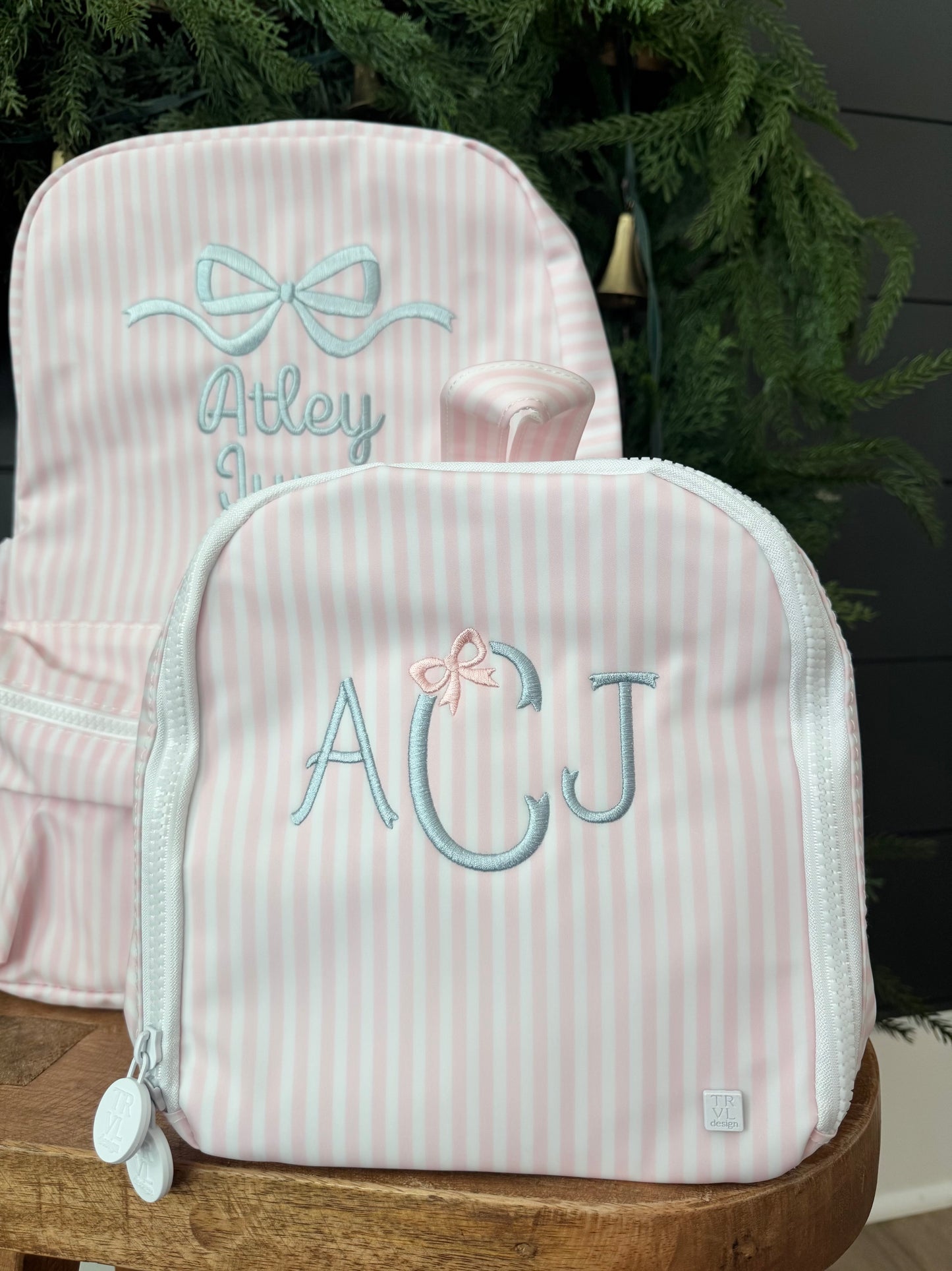 TRVL PINK PIMLICO STRIPE LUNCHBOX