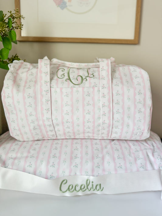 TRVL PINK RIBBON FLORAL WEEKENDER DUFFEL