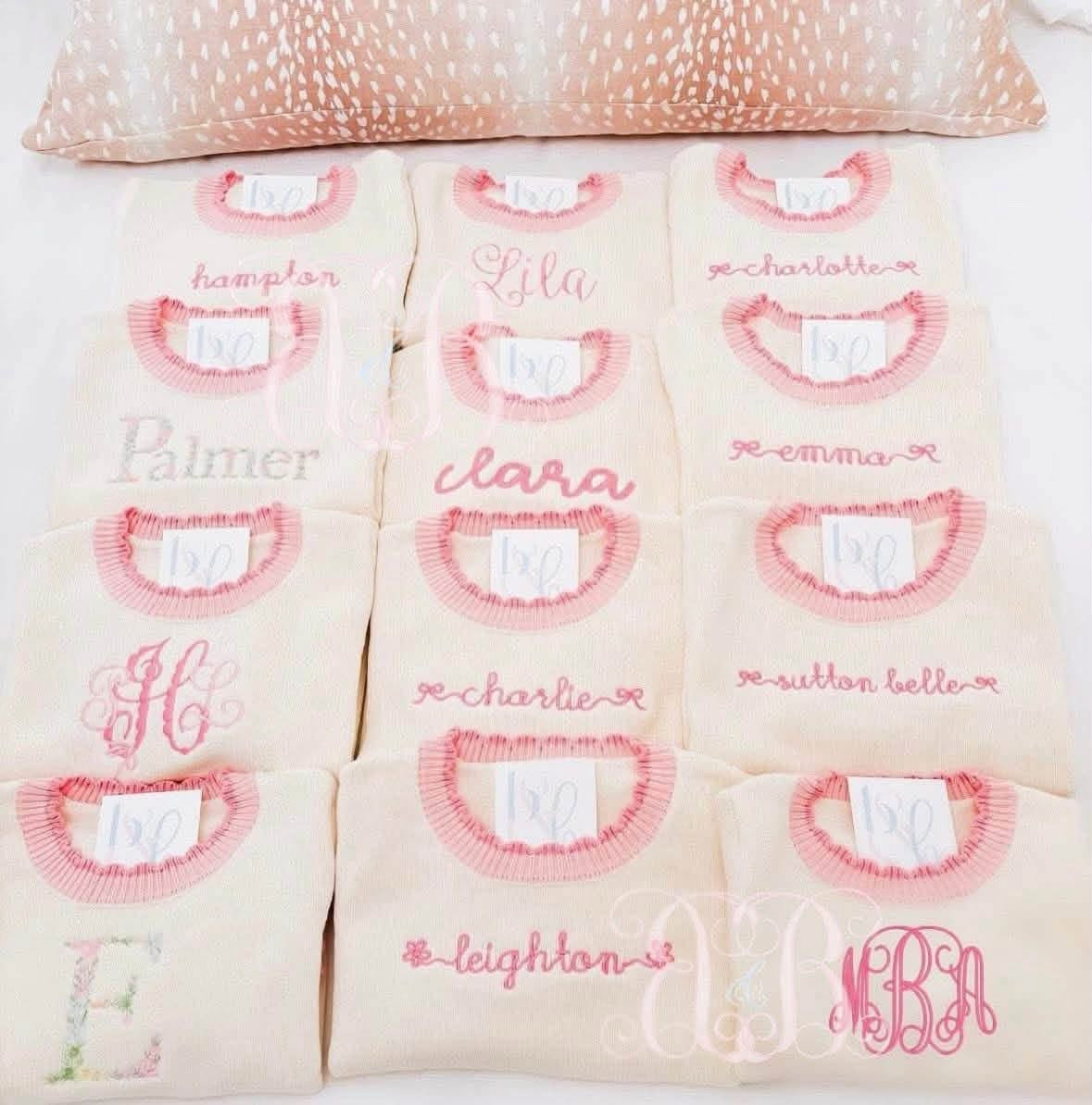 Pink Scalloped Sweater PREORDER