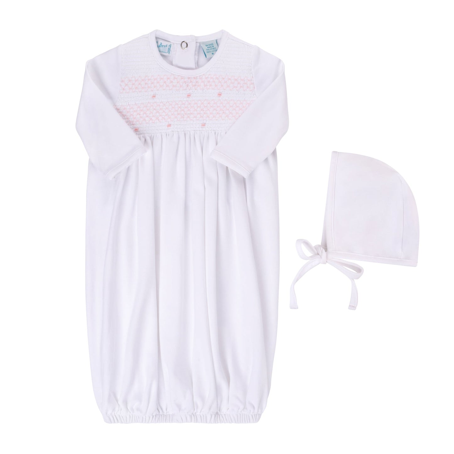 Smocked Bullion Gown w/Hat