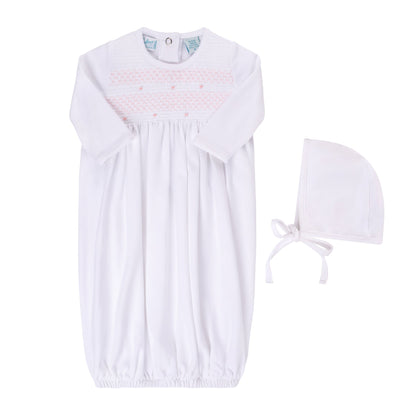 Smocked Bullion Gown w/Hat