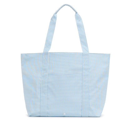 TRVL GINGHAM MIST JUMBO TOTE