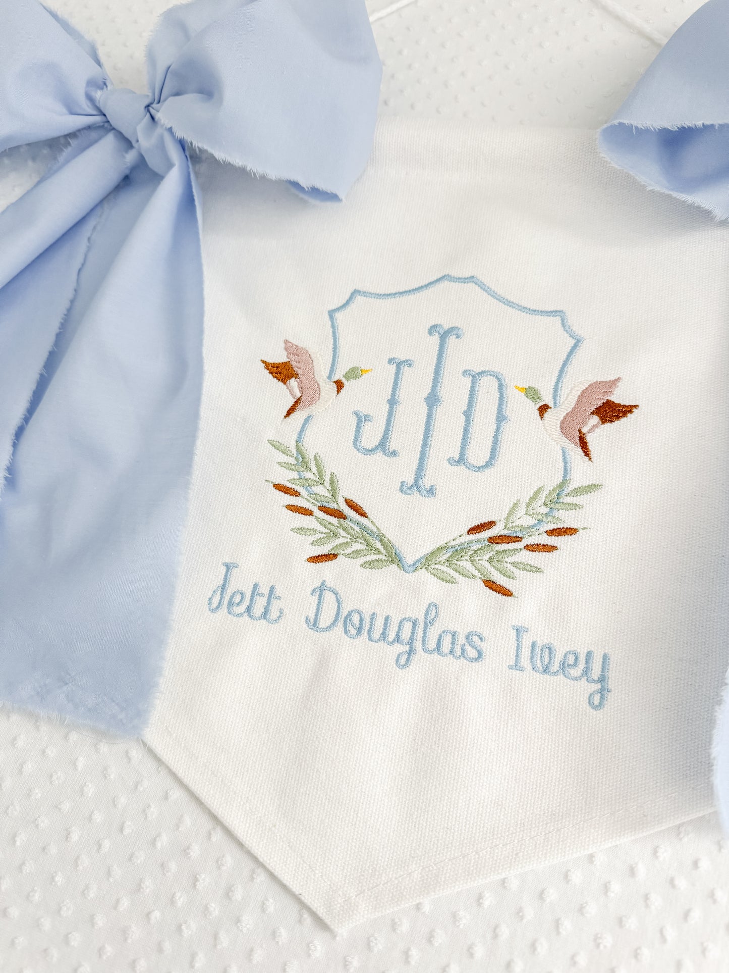 Embroidered Boys Duck Banner