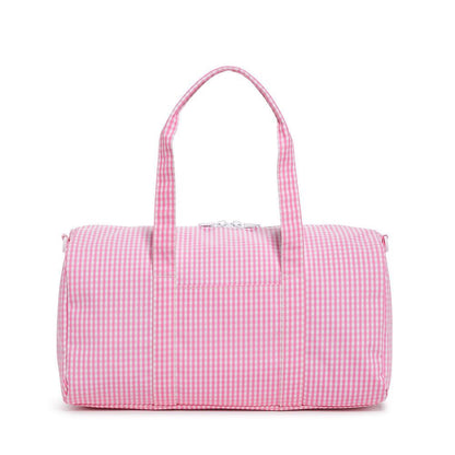 TRVL PINK GINGHAM WEEKENDER DUFFEL