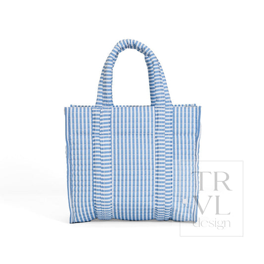 TRVL MINI GO GO TOTE CHAMBRAY PIMLICO STRIPE