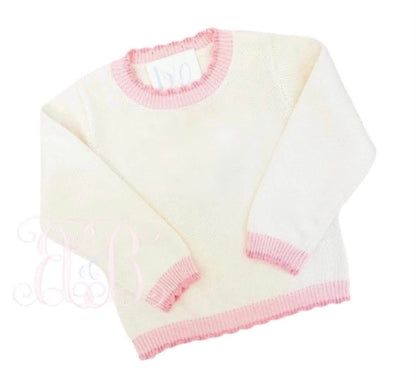 Pink Scalloped Sweater PREORDER