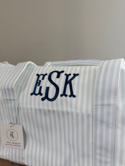 TRVL BLUE PIMLICO STRIPE WEEKENDER DUFFEL