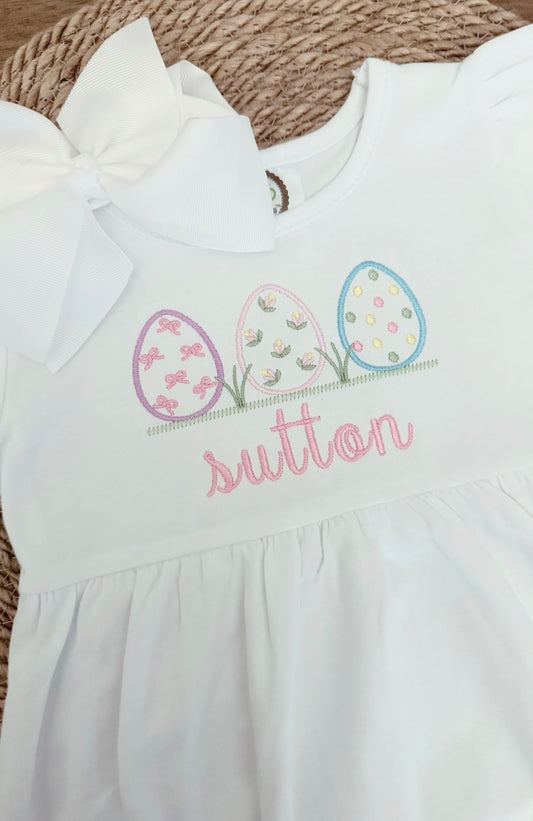 Embroidered Easter Egg Dress/Tee