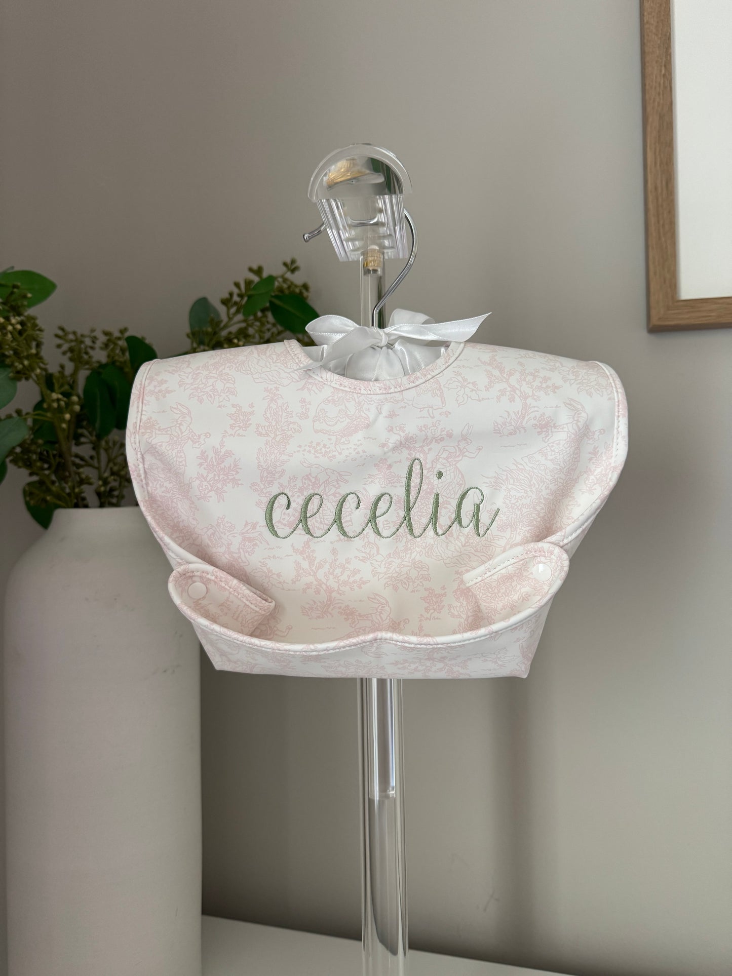 TRVL PINK TOILE CATCH ALL BIB