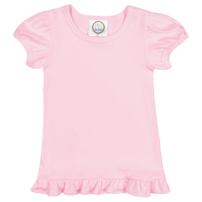 Embroidered SS Pink Stripe God Bless America Tee/Bubble