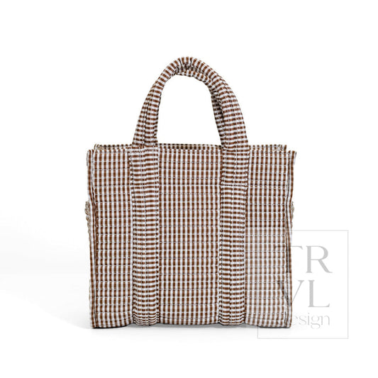 TRVL MINI GO GO TOTE GINGHAM COCO