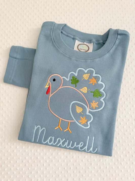 Embroidered Boys Turkey Shirt