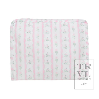 TRVL LARGE PINK RIBBON FLORAL ROADIE
