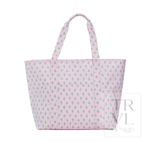 TRVL PETITE FLEUR PINK JUMBO TOTE