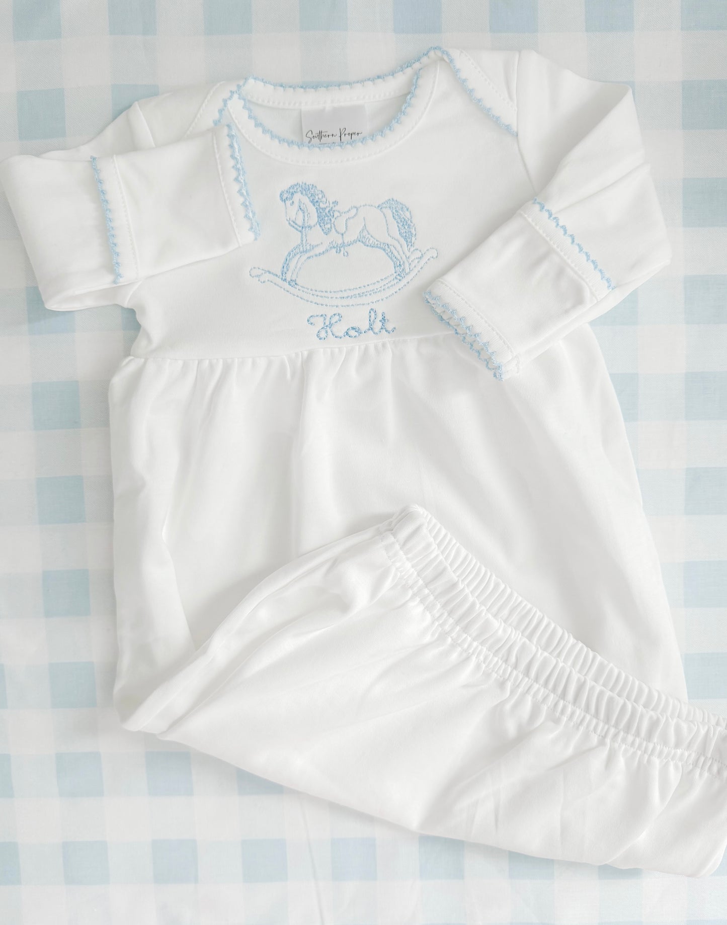 Rocking Horse Picot Trim Gown