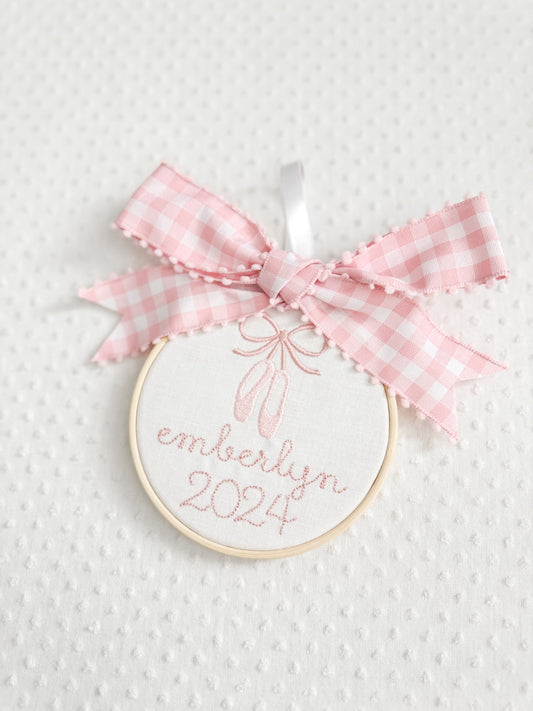 Embroidered Classic Ballet Shoes Ornament